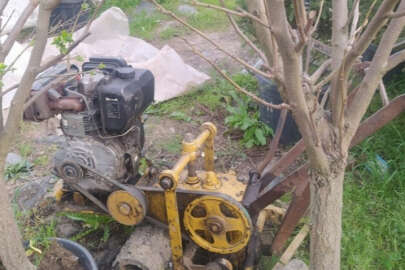 Bursa'da çim kalıp kesme makinesini çalan şüpheli yakalandı