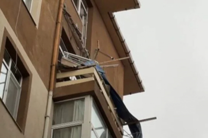 İstanbul'da balkonu çöken 6 katlı bina tahliye edildi!