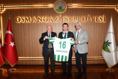 Bursaspor Başkanı, Erkan Aydın'ı ziyaret etti