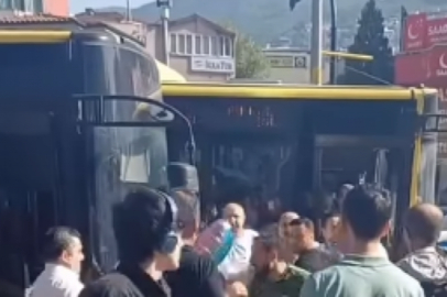 Bursa'da taksici ile otobüs şoförleri arasında kavga çıktı!