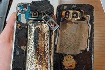 Tamire gelen telefonun bataryası bomba gibi patladı