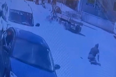 Kaçan at seyir halindeki motosiklete çarptı