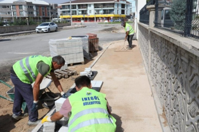 Bursa İnegöl'de üst yapı uygulamalarına aralıksız devam ediyor