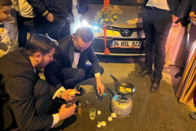 Bursa'da damada yumurta pişirtip, araba çektirdiler