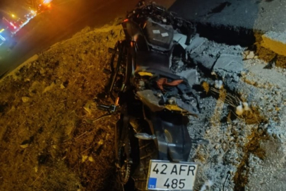 Devrilen motosikletteki 1 kişi öldü, 1 kişi yaralandı