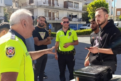 Yaralanan motosiklet sürücüsü hastaneye gitmeyi kabul etmedi