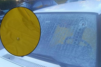 Yorgun mermi, şoförün göğsüne düştü!
