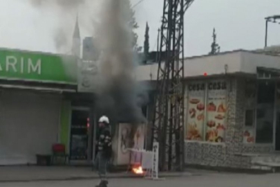 Bomba gibi patlayan trafo alevlere teslim oldu
