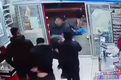 Markette korku dolu anlar: Çatışma anları saniye saniye kamerada