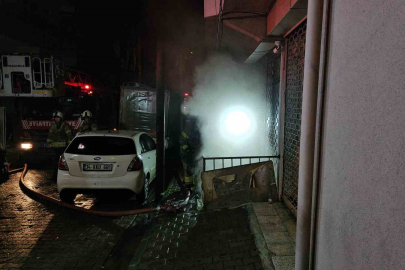 8 katlı binada yangın paniği