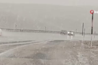 O ilde lapa lapa kar yağıyor