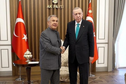 Cumhurbaşkanı Erdoğan, Tataristan Cumhurbaşkanı ile görüştü