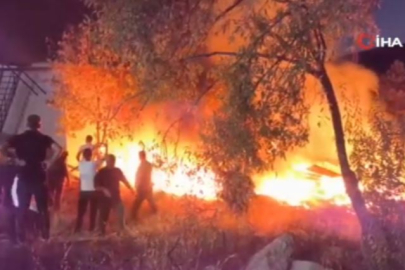 Düğün salonu yakınında çıkan yangın paniğe neden oldu