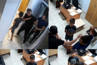 Polis merkezinde şoke eden anlar!