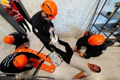 Bursa'da gerçeğini aratmayan tatbikat