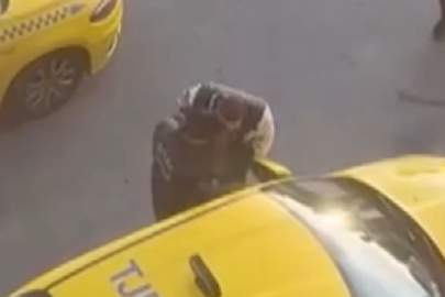 Taksiciye tokat kamerada!