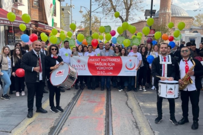 Bursa'da diyabete dikkat çekmek için yürüdüler