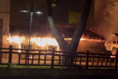 Bursa'da tek katlı ev alev alev yandı!