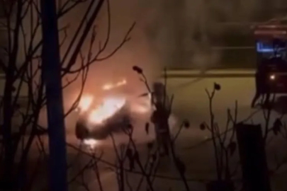 Bursa'da otomobil alev aldı!