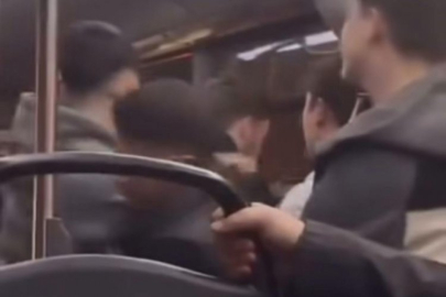 Bursa'da otobüste yumruklar havada uçuştu!