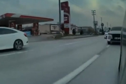 Bursa'da trafik magandası tehlike saçtı!