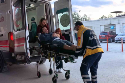 Bursa'da 600 kiloluk demir silindirin altında kaldı!