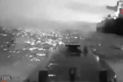 Karadeniz'deki geminin vurulma anı ortaya çıktı