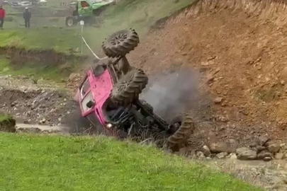 Bursa'da Off-road yarışında korkutan anlar!