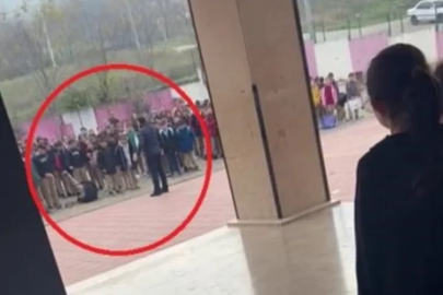Bursa’da okul müdürü öğrenciyi herkesin önünde darp etti