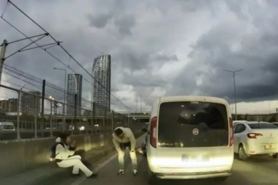 Bursa'da kaza sonrası tepki çeken anlar