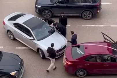 Bursa'da düğün konvoyunda gerginlik!