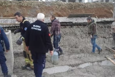 Bursa'da inşaatta göçük!