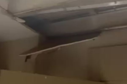 Bursa'da yeni binanın tavanı çöktü!