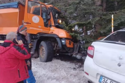 Bursa Uludağ'da yürekleri ağza getiren kaza!