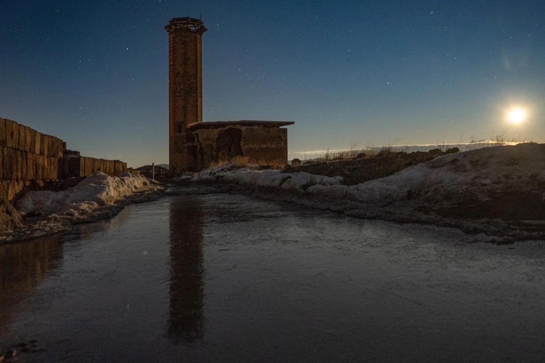 UNESCO Dünya Miras Listesi'ndeki tarihi Ani Ören Yeri'nde kış