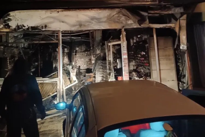 Bursa'da dükkan alev alev yandı!