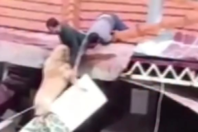 Sele kapılmak üzereydi, son anda kurtardılar...