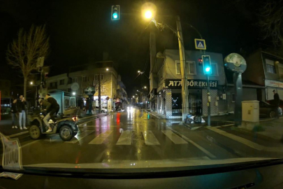 Bursa’da ATV sürücüsünün drift attığı anlar kamerada!