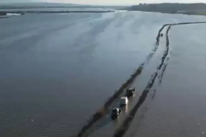 Bursa'da dere taştı!