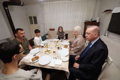 Cumhurbaşkanı Erdoğan, Kayacık ailesi ile iftar yaptı