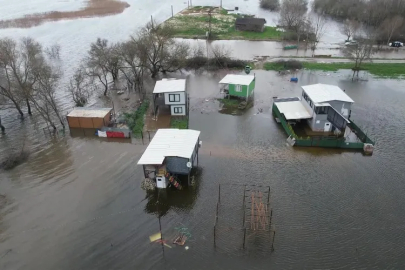 Bursa Uluabat'taki felaket havadan görüntülendi!