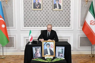 Aliyev'den İran'a taziye ziyareti: Bakü Büyükelçiliği'nde Hamaney için imza!