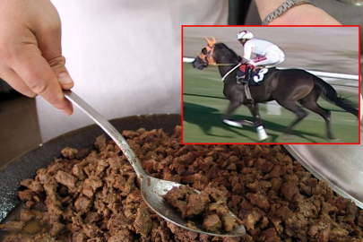 Kavurma yapılan yarış atının görüntüleri ortaya çıktı