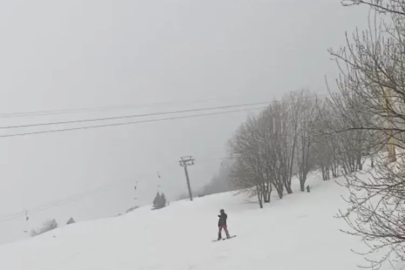 Bursa Uludağ’da Mart sonunda kar sürprizi!