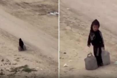 İsrail saldırılarının gölgesinde çocuk olmak! Görüntü yürekleri dağladı