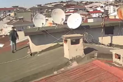 Binanın çatısında hırsızlık!