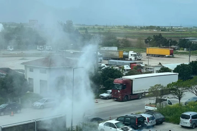 Bursa'da otoparkta panik anları!