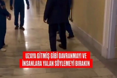 NASA etkinliğinde gergin anlar: Protestocu astronotların üzerine yürüdü