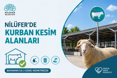 Nilüfer Belediyesi, Kurban Bayramı'nın ilk iki günü hizmet verecek hijyenik kurban kesim alanlarını duyurdu