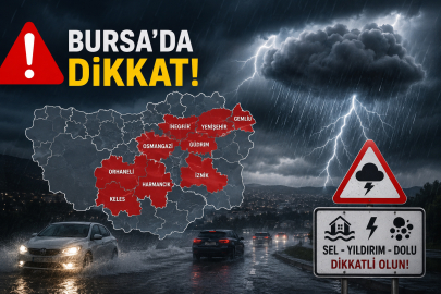 Bursa için kritik hava uyarısı! 13 ilçede kuvvetli sağanak ve dolu alarmı